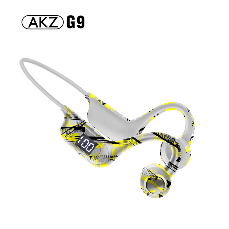 AKZ-G9 Air Conduction Earphones Bluetooth Wireless Headphone Sports Open Ear Air Headset Wireless Ear Hook Earbuds With Package Box