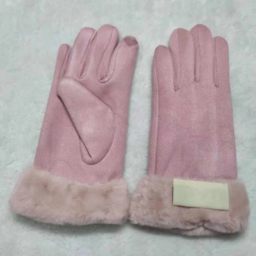 Gants européens et américains pour femmes, automne-hiver, écran tactile, avec peluche et gants chauds épais, 2564