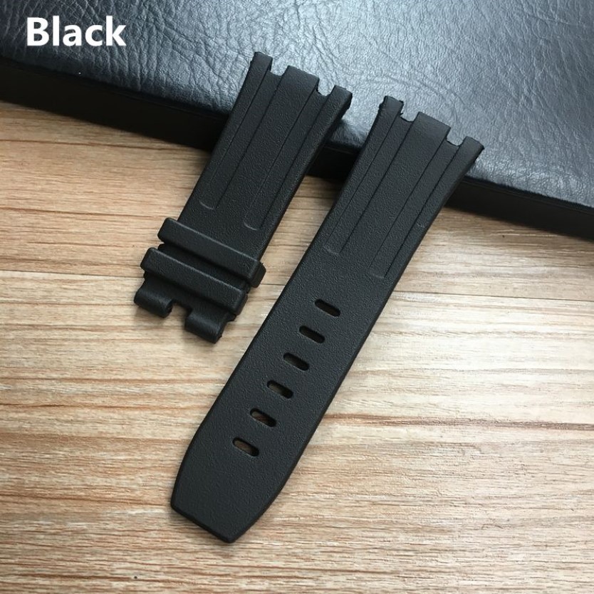 28mm herrares klocka gummi klockband med låsspännband armband 15073 Watchbands Watches For Man Reloj Orologio Montre320i