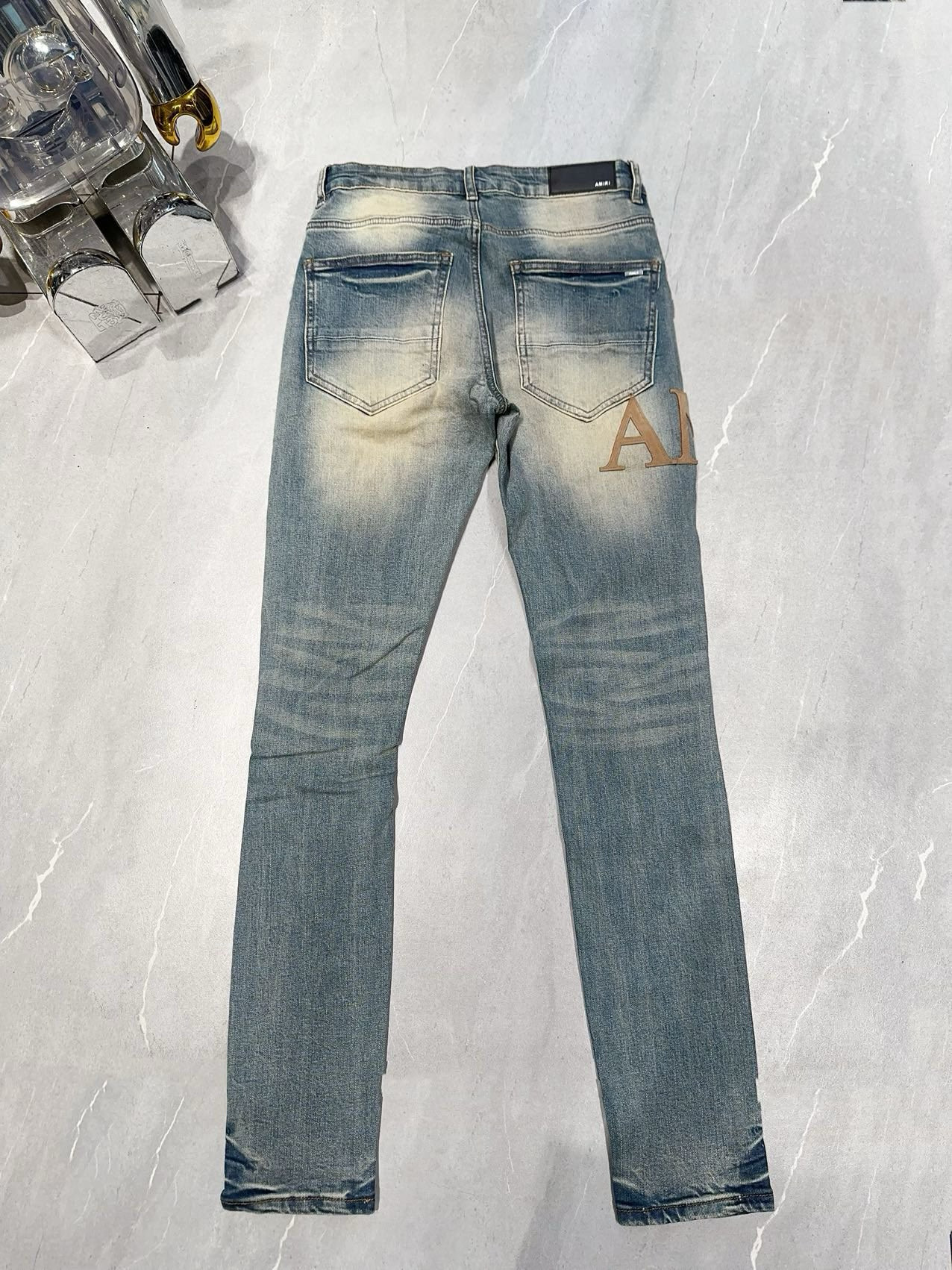 Designer Amirssnew Blue Side Bone Fashion Men's Jeans