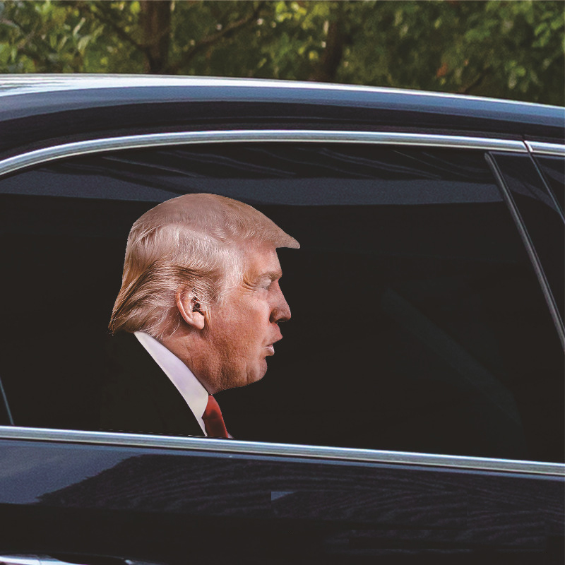 Trump 2024 Car Sticker Banner Flags Party Supplies U.S Presidential Election PVC Cars Window Stickers 25*32CM