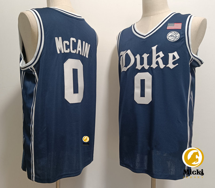 Jared McCain Duke Basketbol Forması Erkek Dikiş #5 Paolo Banchero Duke Blue Devils March Madness Final Four Formaları