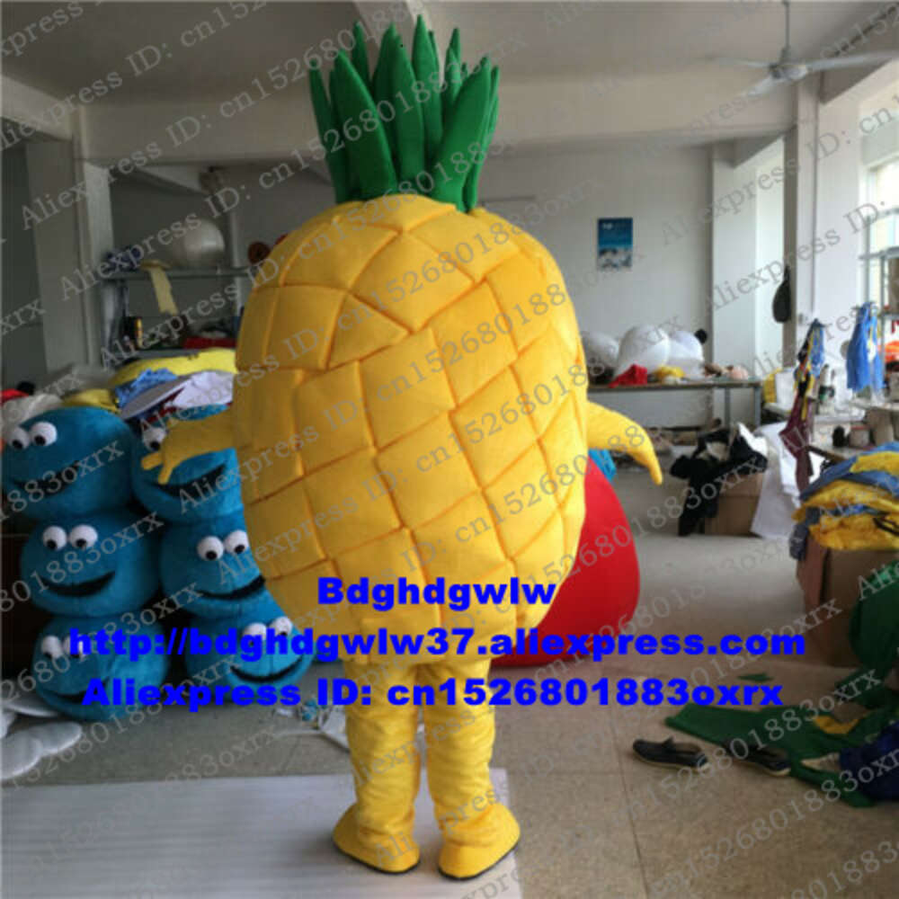Costumes de mascotte Ananas Fruit Ananas Abacaxi Bromel Costume de mascotte adulte personnage de dessin animé tenue maternelle animalerie couper le ruban Zx3015
