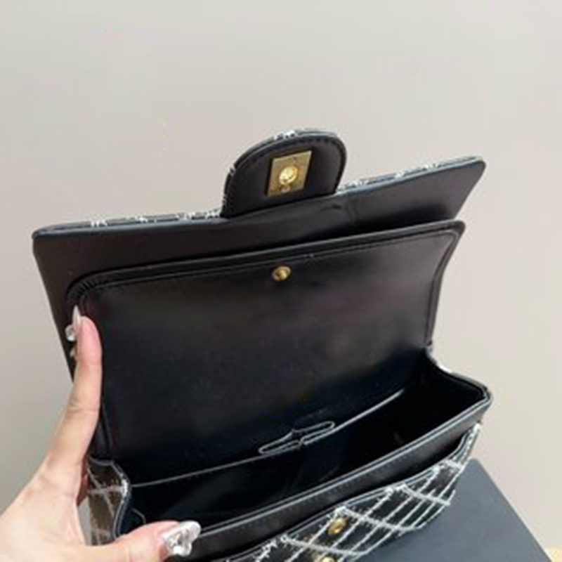 Saco de luxo Designers Classic Flap Mulheres Bolsa Genuína Couro Diamante Cadeia Saco Senhora Alta Qualidade Pequeno Saco Quadrado Verão Crossbody Bag