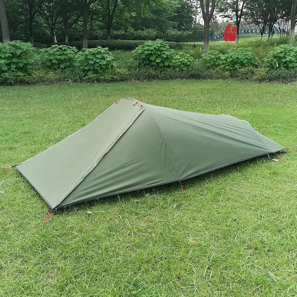 Shelters Ultralight Outdoor Camping Tent Eén persoon Camping Tent Waterbestendig Tent Luchtvaart Aluminium Ondersteuning Slaapzak Tent Nieuw