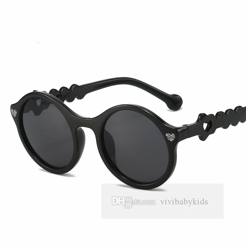 Детские солнцезащитные очки с полым сердечком для мальчиков и девочек, солнцезащитные очки в круглой квадратной оправе, детские солнцезащитные очки с поляризацией УФ 400, солнцезащитный крем Z7172