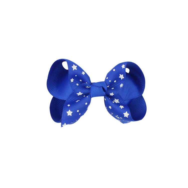 Pinces à cheveux pour filles, Barrettes imprimées avec drapeau du jour de l'indépendance américaine, pince à cheveux avec nœud, accessoires pour enfants, épingles à cheveux en forme d'étoile rayée, cadeaux de la fête nationale