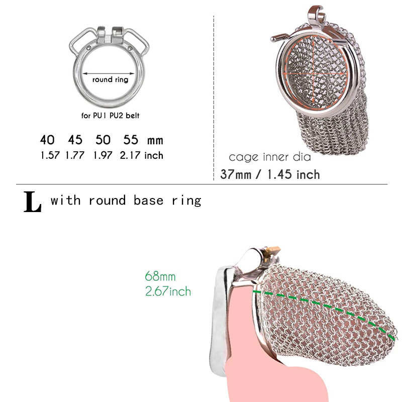 Сетка из нержавеющей стали Клетка для пениса Пояс верности Клетка верности Цепь Клетка целомудрия Мужская клетка для члена, Мужские пары Рабы Пенис Бондаж SM Секс-игрушки