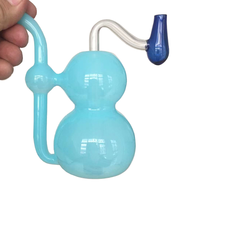 Ölbrenner Bubbler Bong Wasserpfeifen mit 10 mm neuem Farbstil Ölbrenner Mini-Glasfilterkammer Tragbares Rauchgerät