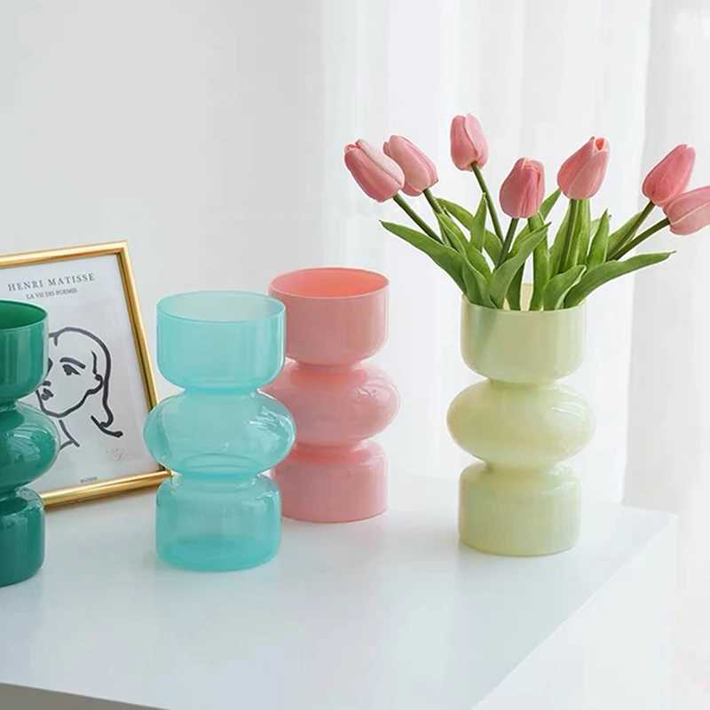 Вазы ins ins retro vase vase simple glass bottle platen