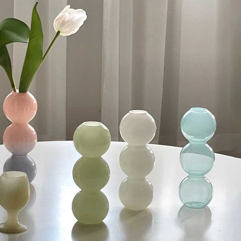 Vasi Vasi trasparenti Vaso trasparente Vaso a forma di bolle Fiore Art Art Bottle DECORAZIONE DECORAZIONE DESIGNO DESCRITTA DESCRITTA