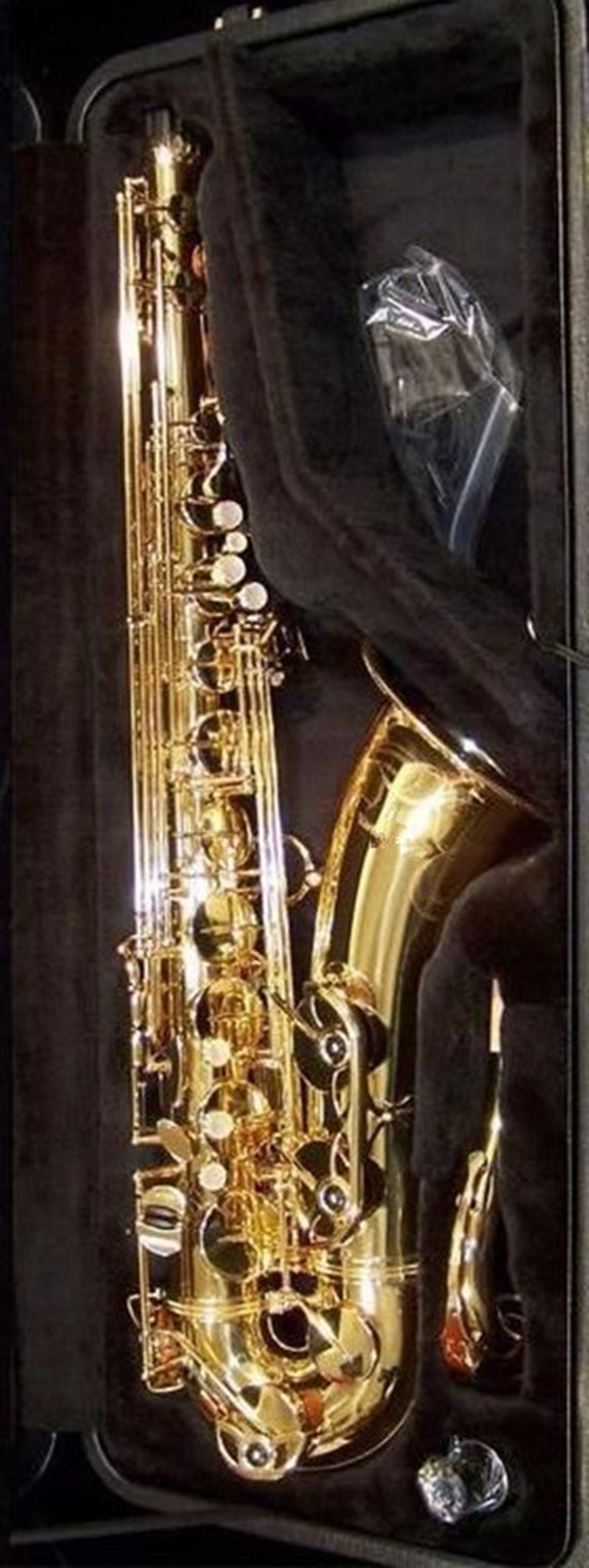 Japão T-902 Bb Tenor Saxofone de alta qualidade latão banhado a ouro B instrumento musical plano com estojo, bocal