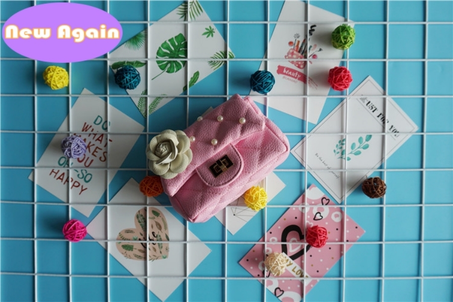 10 캔디 색상 아이 진주 꽃 숄더 가방 소녀 디자이너 구슬 지갑 유아용 달콤한 동전 가방 아이 작은 클래식 파우치 aryb022