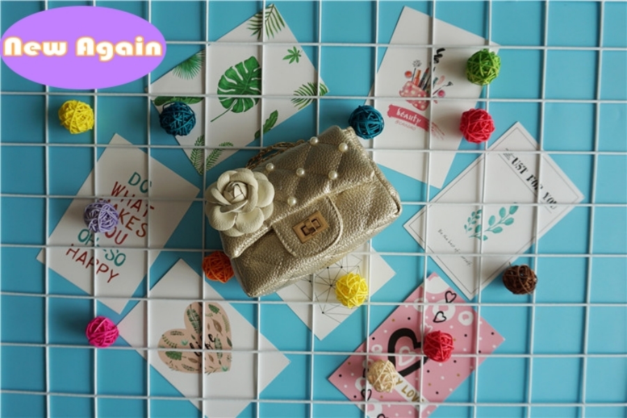 es de caramelo Niños Bolsos de hombro de flores de perlas Bolso de cuentas de diseñador para niñas Bolso de monedas dulce para niños pequeños Bolsa clásica pequeña para niños ARYB022