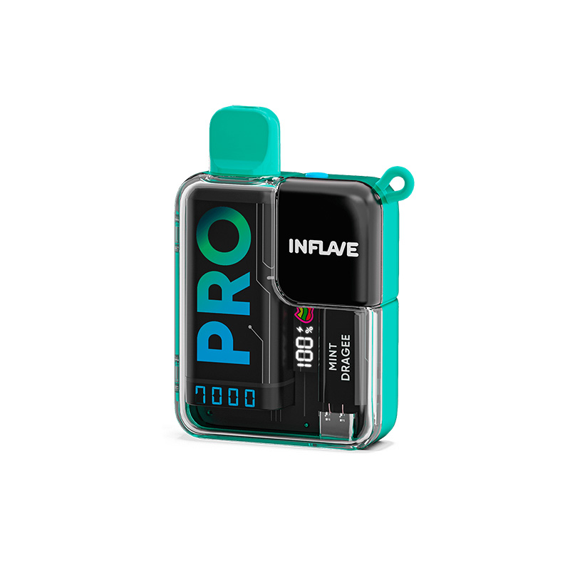 Original Inflave Pro 7000 7K Puff Vapor Einstellbare Digitalbox 12K Puffs Vape Pen 850mAh wiederaufladbare Batterie Einweg-E-Zigaretten Vape 2/5%