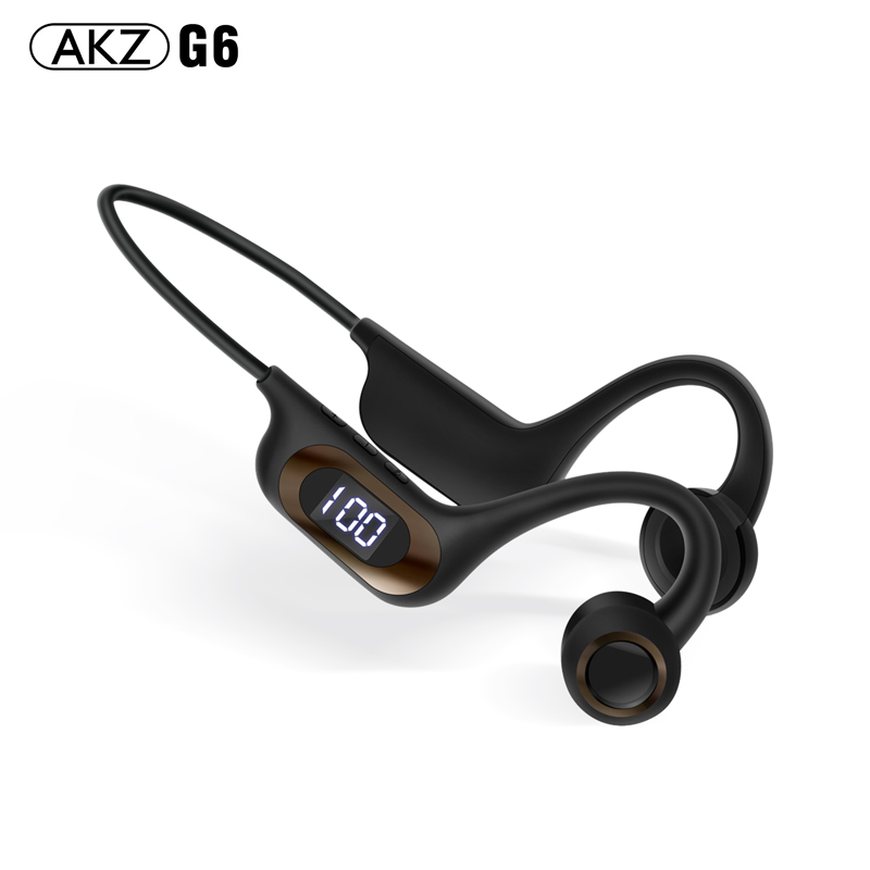 AKZ-G6 Hava İletim Kulaklıkları Bluetooth Kablosuz Kulaklık Su Geçirmez Spor Açık Kulak Kulaklığı Kablosuz Kulak Kancası Kulaklıklar Paket Kutusu