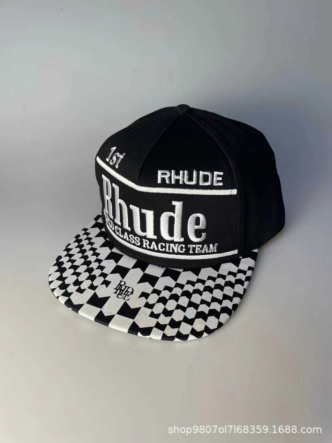 Autumn/winter New Correct Version High Quality Rhude American Fashion Brand Hat Mens and Womens Sunshade Truck Summer