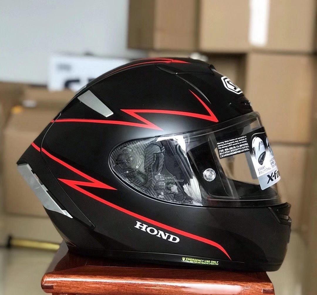 Shoei – casque de moto intégral X14 x-quatorze, noir, visière anti-buée, pour homme, voiture de course, motocross
