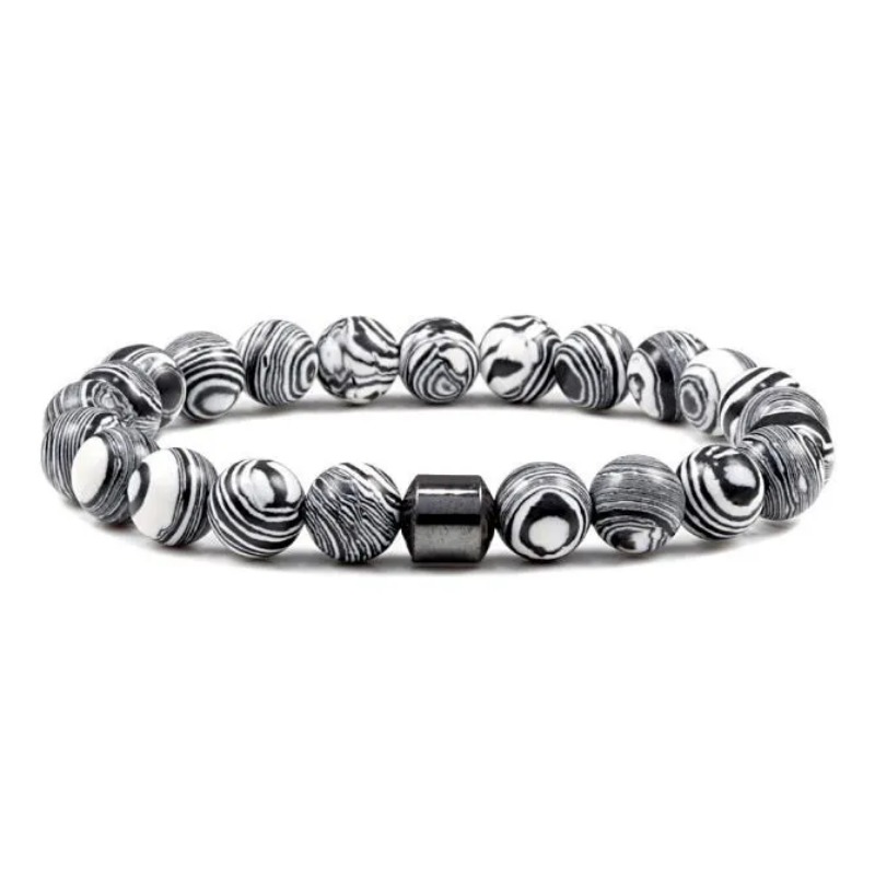 19 couleurs 8mm bracelet en pierre naturelle bracelet de thérapie magnétique pierre de lave noire bracelet de calcul biliaire noir bracelet de malachite en pierre volcanique pour femmes hommes bracelet