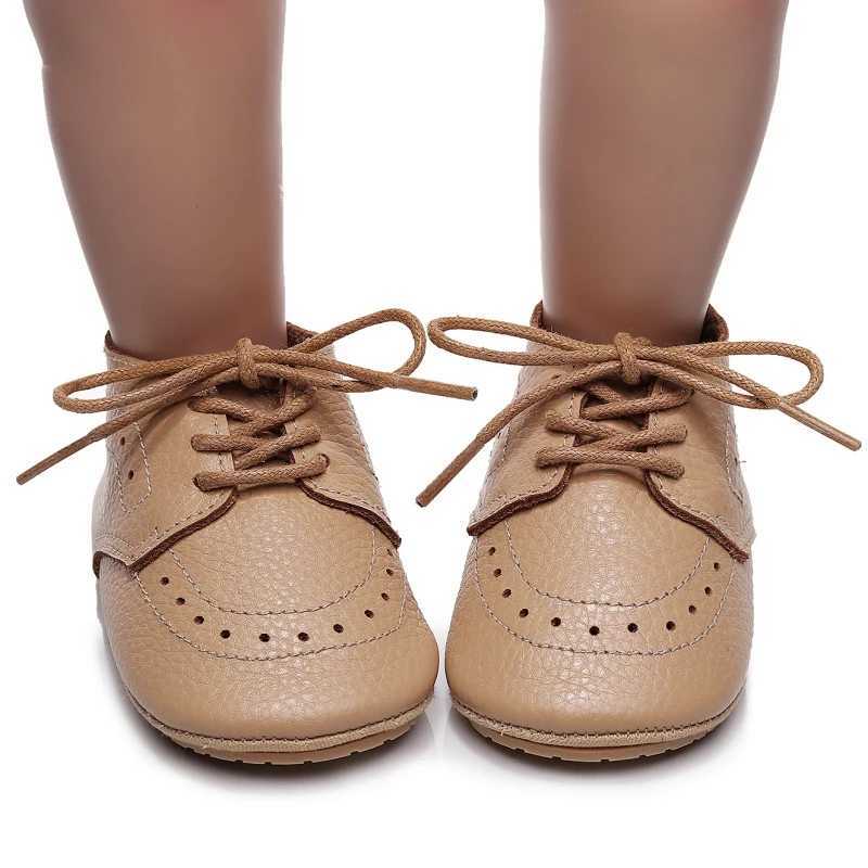 First Walkers Baywell schoenen voor kinderen meisjes jongens Britse stijl geregen echt leer antislip schoenen canvas sport sneakers schoenen 240315