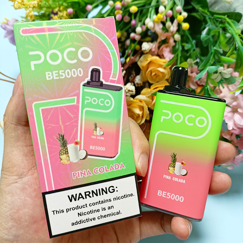 From USA Poco BE5000 Disposable Vape pen Electronic Cigarette Mesh Coil 5000 puffs Vapor Airflow Rechargeable 14ML 10 Flavors Device e Cigs Vaporizers puff 7000