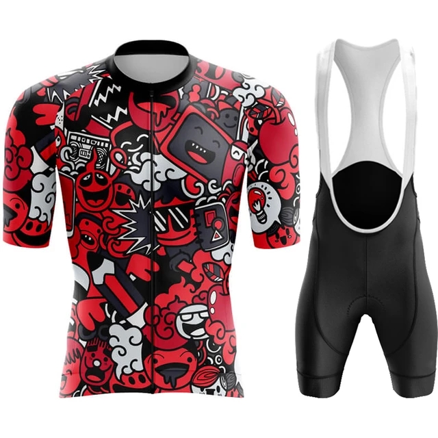 Bib de ciclismo roupas de bicicleta masculina tricuta homem shorts uniforme jaqueta terno calças manga gel conjunto esportivo verão 2024 camisa