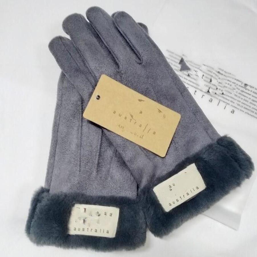 Guantes europeos y americanos para mujer, pantalla táctil de otoño e invierno con felpa y guantes cálidos gruesos, 253A