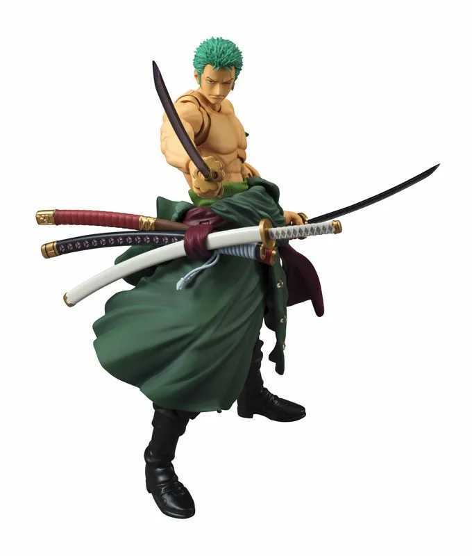 Action Figures Toy Anime One Piece 18cm BJD Roronoa Zoro Giunti mobili Action PVC Figure Collection Giocattoli di modello