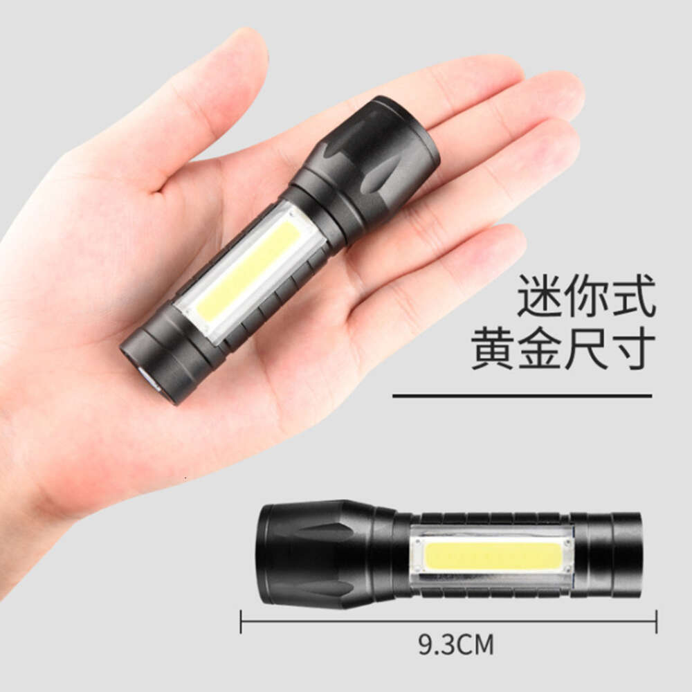 Outdoor LED Mini Strong Light Charging Portable Multi Functional Telescopic Focusing Home Lighting Small Flashlight 503421