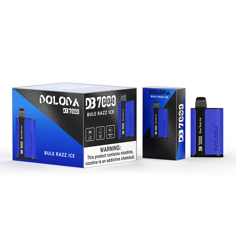 Otantik Doloda DB7000 Puflar E Sigara Kiti Tek Kullanımlık Vapes Önceden doldurulmuş 14ml Pods Şarj Edilebilir 500mAh Pil Meyes Bobini 1.2ohm Vape Kutusu