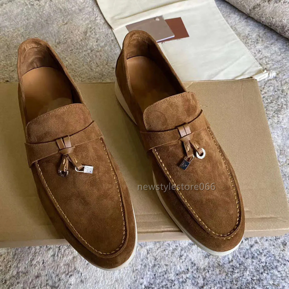 LP PIANAS LOAFERS Dameshoens Jurks schoenen IT Designer Luxe Mode Men Business Leather Flat Lage Top Suede Leer Oxfords Casual Mocassins Lazy Shoe Size 35-45