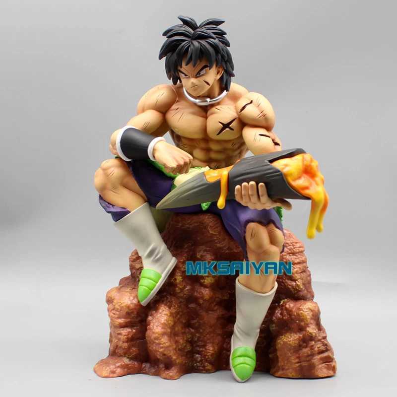 Figurines d'action 24 cm Z Anime Broly Gk Position assise figurines d'action Broli Statue collecteur PVC Super Saiyan jouets pour enfants