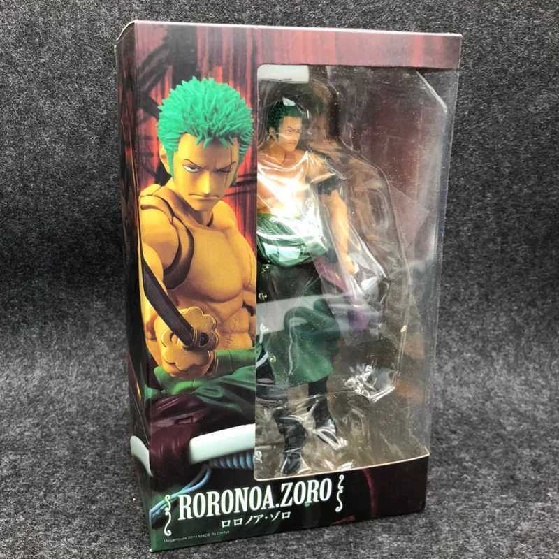 Action Figures Toy Anime One Piece 18cm BJD Roronoa Zoro Giunti mobili Action PVC Figure Collection Giocattoli di modello