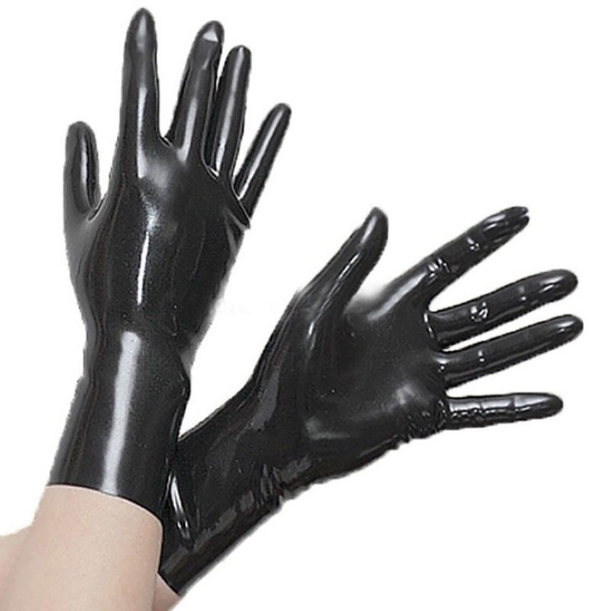 Latex korte handschoenen 0 4 mm Club Wear voor Catsuit Jurk Rubber Fetish Costume288s