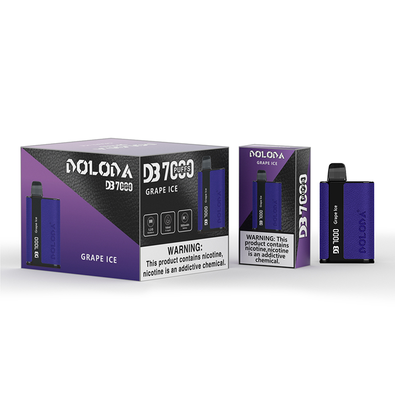 Otantik Doloda DB7000 Puflar E Sigara Kiti Tek Kullanımlık Vapes Önceden doldurulmuş 14ml Pods Şarj Edilebilir 500mAh Pil Meyes Bobini 1.2ohm Vape Kutusu