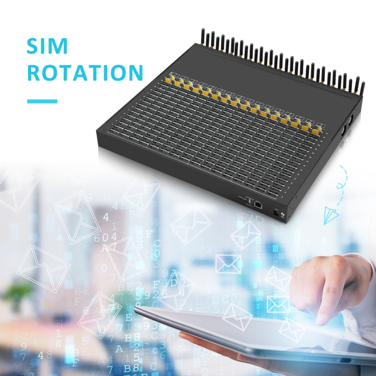 Ejoin Gsm Voip Gateway 32 порта 4G 32 порта Goip Gateway 512 Sim Sms Termination Gateway