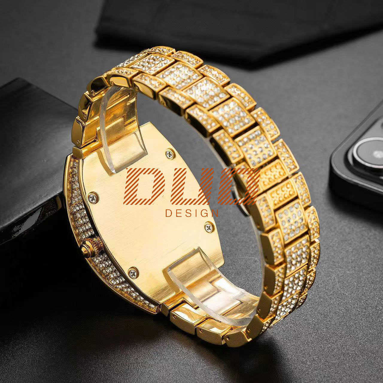 Montres de créateurs de montres de luxe en édition limitée Montres mécaniques pour hommes de 47 mm Moissanite Glacé Montre de haute qualité avec diamant complet avec boîte