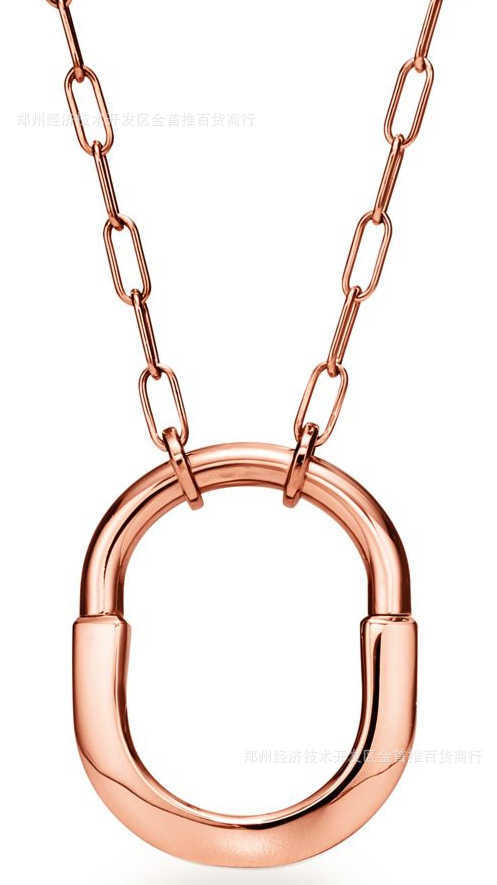 Designer tiffay and co Large Medium Lock Necklace U-shaped Couple Style Advanced Design Sense