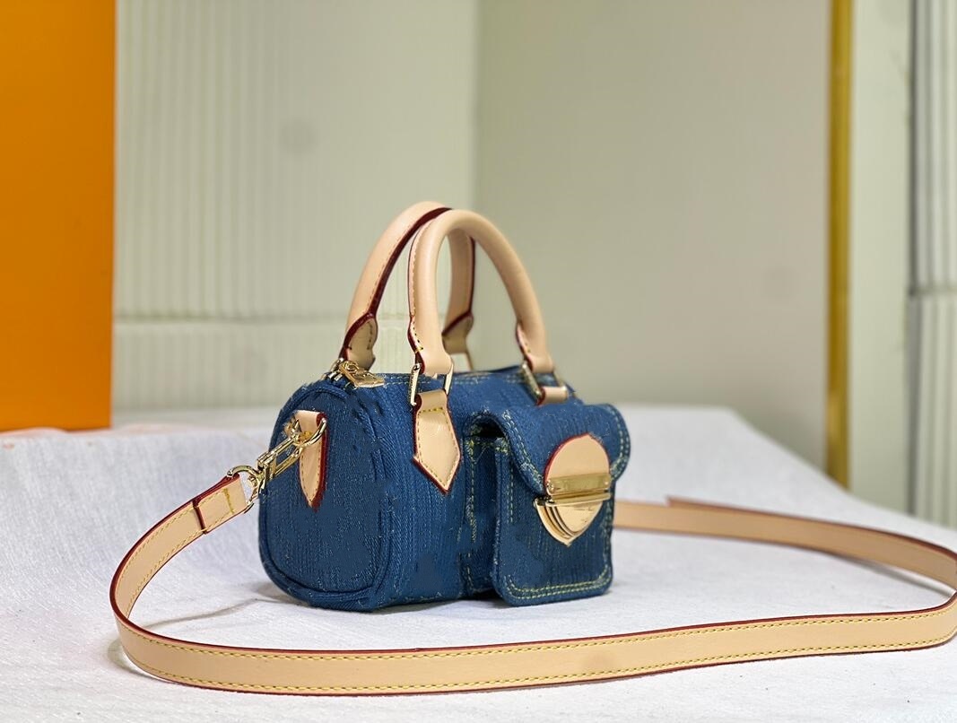 Borsa a mano di lusso da donna Borsa a mano di design borse a tracolla in jeans di qualità premium a tracolla in denim da donna