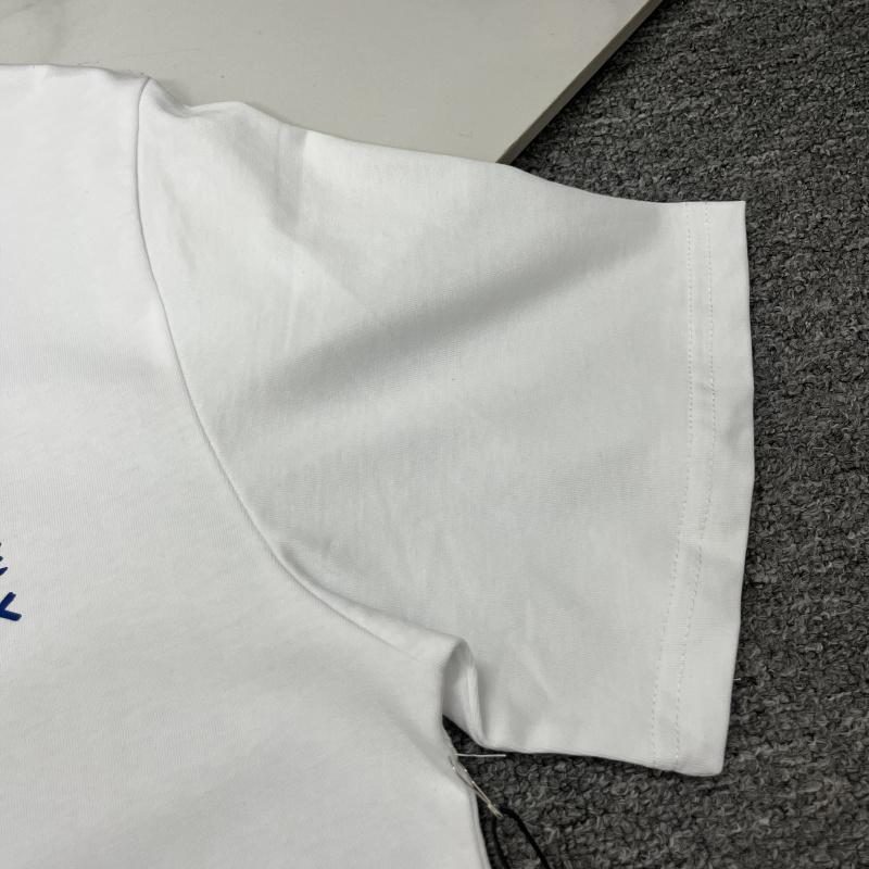 T-shirt blanc à manches courtes pour hommes et femmes, Vintage, imprimé, 2024ss