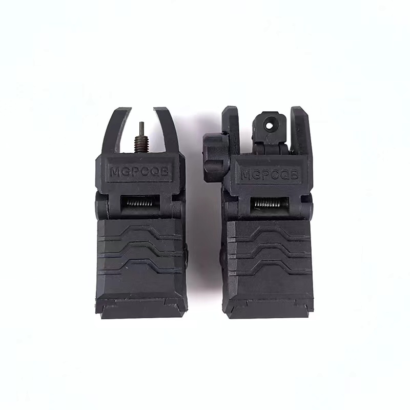 Outdoor Tactical Accessories Nylon Tactical Front Sights Rear Sights Folding Back-up 20mm Rail Picatinny Handguard Rail For Airsoft Ar15 16 M4