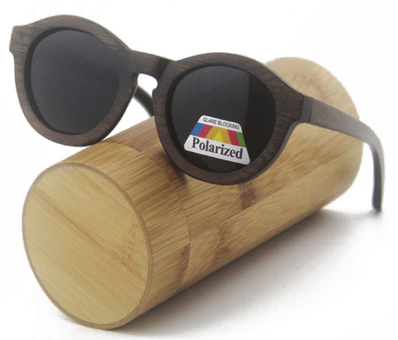 Nuovi occhiali da sole Polarzied Occhiali da vista in legno Uomo Donna Legno Rotondo design del marchio 2024 occhiali retrò grossista alla moda con scatola da spiaggia