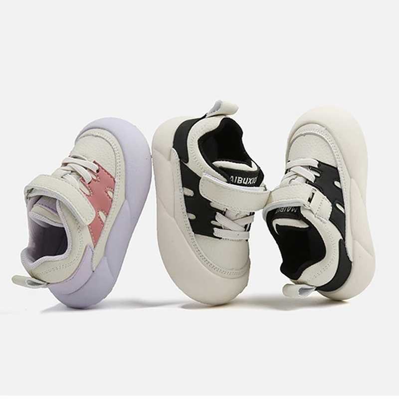 Chaussures de sport à la mode Claladoudou pour garçons, baskets en cuir microfibre, chaussures de sport pour tout-petits de 0 à 3 ans, chaussures de marche pour printemps et automne, 240315