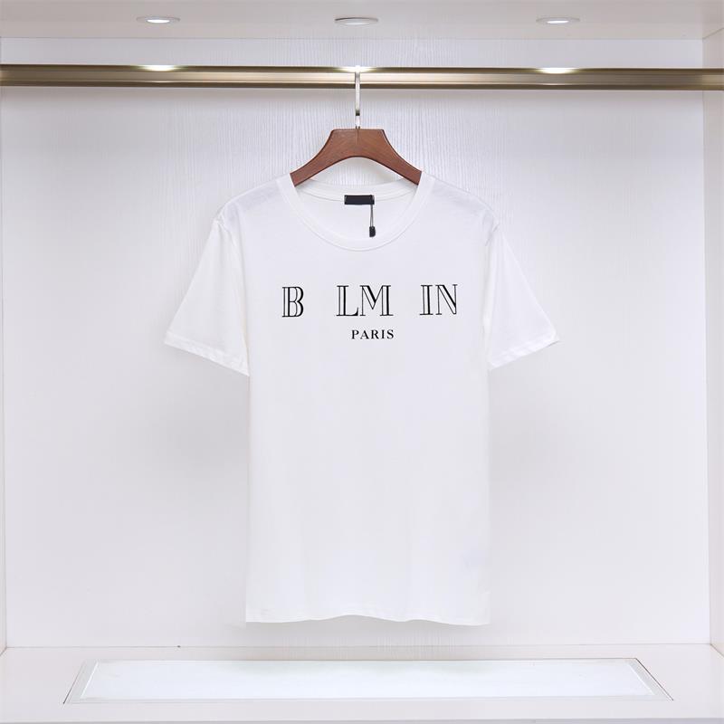 2024 new Barr short-sleeved T-shirt men and women the same pure cotton simple letter print loose top