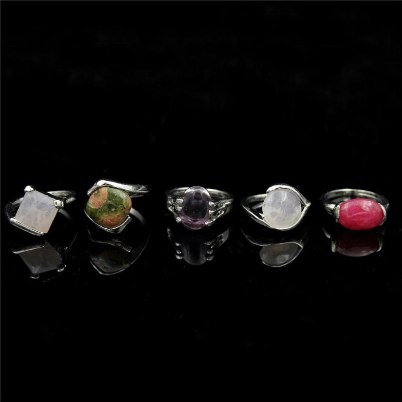 Whole mixed women's stone metal alloy fashion Jewelry Party Rings Brand New E3021271a