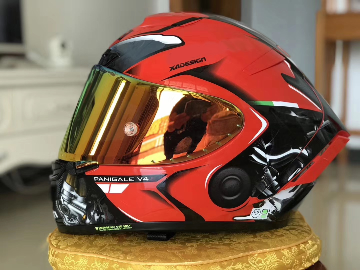 Full Face Shoei X14 X-Fourteen Red Duca Ti Motorcykelhjälm Anti-dimma Visor Man Riding Car Motocross Racing Motorbike hjälm