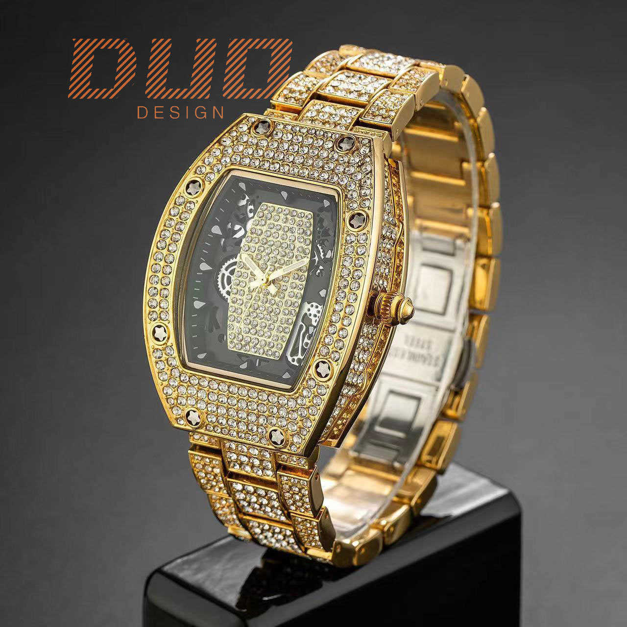 Montres de créateurs de montres de luxe en édition limitée Montres mécaniques pour hommes de 47 mm Moissanite Glacé Montre de haute qualité avec diamant complet avec boîte