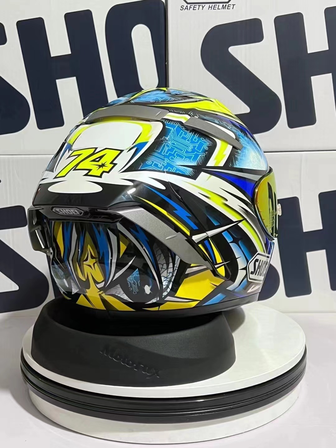 Casque de moto intégral shoei X14 x-quatorze jaune Daijiro visière anti-buée homme équitation voiture motocross course casque de moto