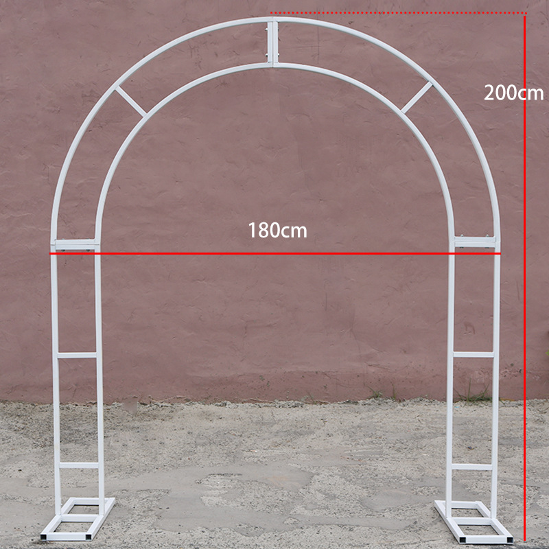 Set di supporti torta arco nuziale bianco Set di supporti fiori in metallo Porta ad arco matrimonio Sfondo Decor Arco tondo Decorazione feste a casa prop