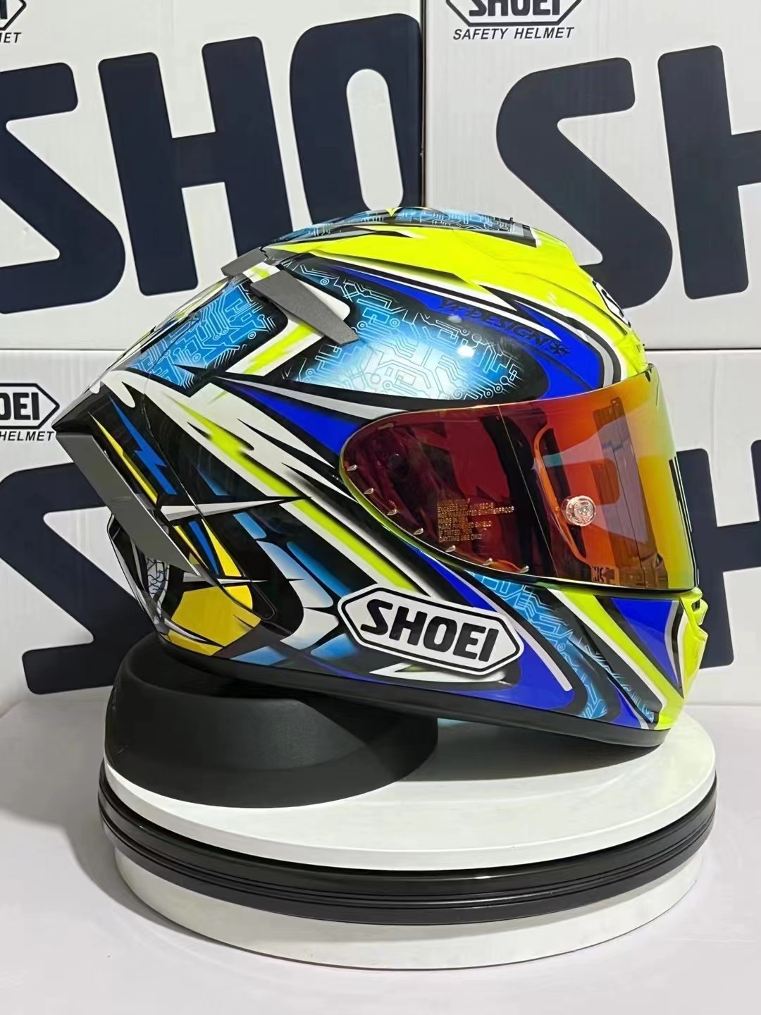 Casco integrale shoei X14 X-Fourteen giallo Daijiro Casco moto visiera antiappannamento Uomo Equitazione Casco moto da corsa motocross